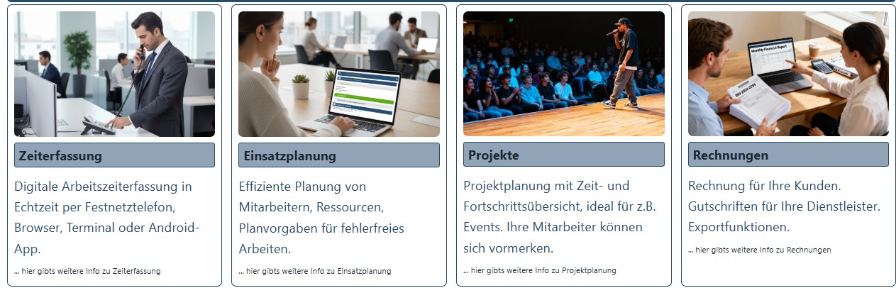 TimeXpress Einsatzplanung Zeiterfassung